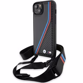 BMW M Edition Carbon Tricolor Lines & Strap ümbris jaoks iPhone 15 / 14 / 13 - must