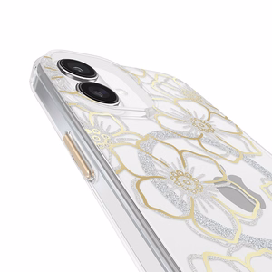 Case-Mate Floral Gems MagSafe ümbris seadmele iPhone 16 Plus, kuldne