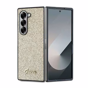 GUESS ümbris jaoks SAMSUNG Z Fold 6 GUHCZFD6HGGSHD (HC PU 4G Glitter Script) kuldne