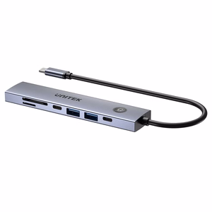UNITEK USB-C 7-in-1 jaotur PD 100W HDMI 2.0 sisse/välja lülitiga