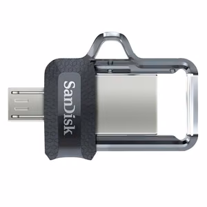 SanDisk 173384 USB mälupulk 32 GB USB Type-A / Micro-USB must, läbipaistev