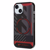 Audi IML Sport MagSafe Ümbris iPhone 15 / 14 / 13 6.1" must/must hardcase AU-IMLMIP15-RSQ/D2-BK