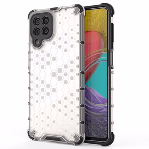 Samsung Galaxy M53 5G läbipaistev geelraamiga soomustatud kate Samsung Galaxy M53 5G jaoks