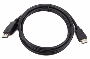 Gembird CC-DP-HDMI-3M DisplayPort HDMI kaabel (mitte kahesuunaline), 3m, must
