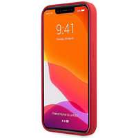 Guess GUHCP13XLSLMGRE iPhone 13 Pro Max 6.7" punane/burgundy hard ümbris Silicone Vintage kuldne Logo