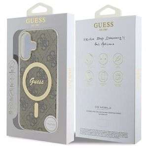 Guess IML 4G MagSafe Ümbris jaoks iPhone 16 Plus - Brown