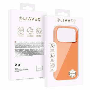 Liavec Silky чехол с металлической рамкой камеры для Iphone 17 Pro Max оранжевый