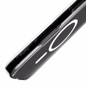 Чехол Puro Impact Clear D3O TPU+PC совместимый с MagSafe для iPhone 17 - прозрачный