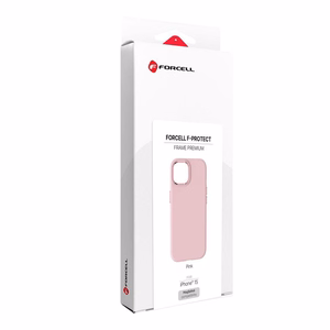 Ümbris to iPhone 15 Forcell F-Protect Raam Premium ühilduv koos Magsafe roosa