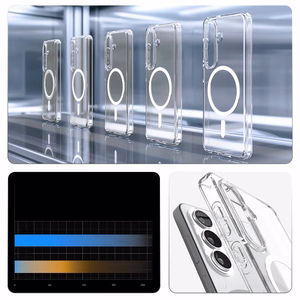 Spigen Ultra Hybrid Mag MagSafe ümbris Samsung Galaxy S26 Plus jaoks läbipaistev ja valge