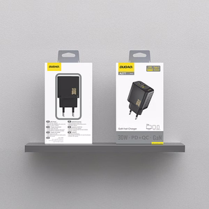 Dudao A27TEU PD 30W GaN USB-A USB-C seinalaadija - must
