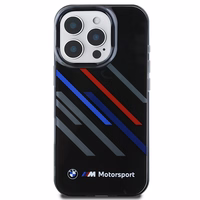 BMW Motosport IML Random Stripes iPhone 16 Pro Max Ümbris - must