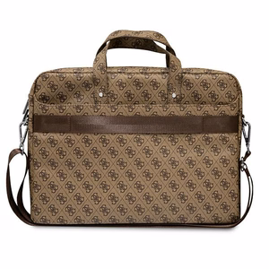 Guess Saffiano 4G Triangle Logo bag jaoks a 16'' laptop - brown