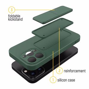 Wozinsky Kickstand Case iPhone 13 mini silikoonist ümbris koos statiiviga mündi värvi