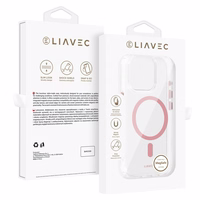 Liavec Glossy Magsafe Clear Ümbris do Iphone 14 Pro roosa