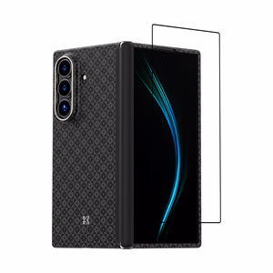 Benks Combo Armor Grid Axis Kevlar jaoks Samsung Galaxy Z Fold 7 - set of back ümbris + front cover + corning glass