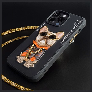 Nimmy Glasses Cool Dog Ümbris jaoks iPhone 15 Pro - Must