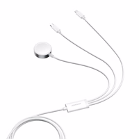 Joyroom S-IW008 3-in-1 kaabel magnetic laadija USB-A - Lightning/USB-C 1.2m - valge