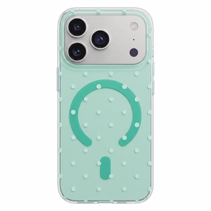Bubble Dots Mag чехол для iphone 16 6,1", зеленый