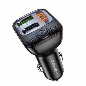 Borofone BC41 Bluetooth MP3 mängija / FM modulaator (hands free, microSD, QC3.0 USB-A, USB-A 5V/1A)