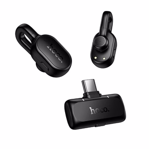 Juhtmevaba lavalier-mikrofon Hoco L27, USB C, must
