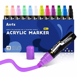 Akrüülmarkerid ARRTX, 12 värvi