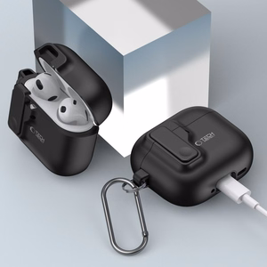 Tech-Protect Slim Hook Ümbris jaoks AirPods 4 - must