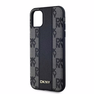 DKNY Leather Checkered Mono Pattern MagSafe Ümbris jaoks iPhone 11 / Xr - Must