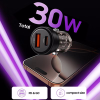 Tech-Protect CC03 30W 2-Port USB-A / USB-C Car Laadija - Must