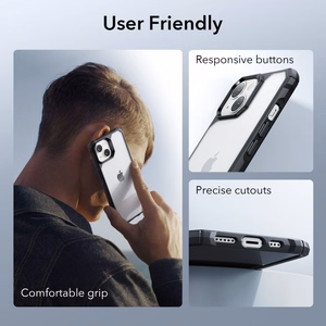 ESR Air Armor ümbris iPhone 14 Plus'ile - läbipaistev must