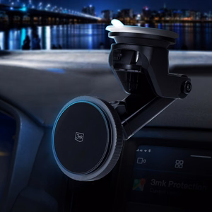 Car laadija-hoidja 3mk Car MagCharger 15W (windshield/dashboard) must
