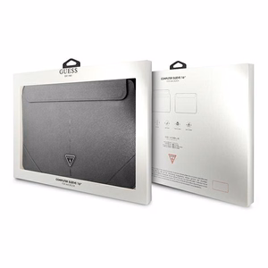 Guess Saffiano Triangle Logo ümbris jaoks a 16" laptop - silver