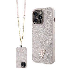 Guess GUHCP13XP4TDSCPP ümbris jaoks iPhone 13 Pro Max 6.7" - roosa Crossbody 4G Metal Logo