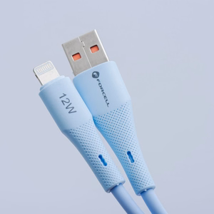 Kaabel USB A to Lightning Forcell F-Energy 2,4A 12W Silikoon 1 m C343 sinine