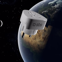 SBS Shucko/EU Travel Adapter - Universal - Valge