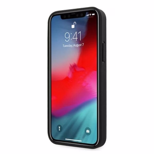 BMW nahast perforeeritud külgedega ümbris iPhone 12 Pro Max'ile - must