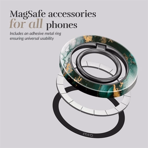 MIO Green Marble Magsafe ümbris rõngashoidjaga