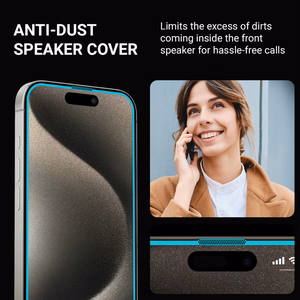 Crong Anti-Bacterial 3D Armor Glass antimikroobne 9H täisliimiga karastatud ekraanikaitseklaas seadmele iPhone 15 Pro Max koos paigaldusraamiga