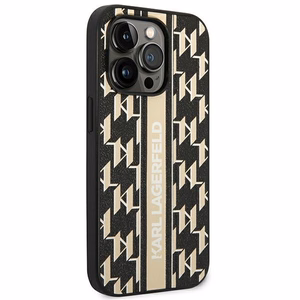 Karl Lagerfeld KLHCP14XPGKLSKW kõva ümbris iPhone 14 Pro Max 6,7" Monogram Stripe – pruun