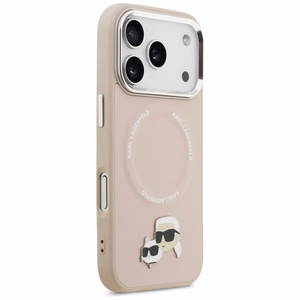 Karl Lagerfeld Karl & Choupette Pins MagSafe Ümbris jaoks iPhone 17 Pro - Roosa