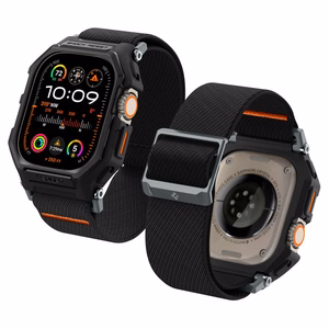 Spigen Lite Fit Pro Ümbris with Strap jaoks Apple Watch Ultra 1 / 2 (49mm) - Matte must