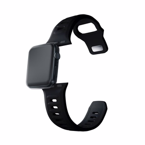3mk silikoonrihm Apple Watchile, 38/40/41/42 mm, must, väike suurus