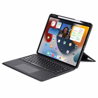 DUX DUCIS ümbris DK foldable with Wireless Keyboard jaoks iPad Air 13 (2024)/Pro 12.9 (2020/2021/2022) must