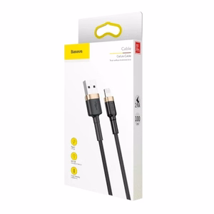 USB Kaabel Baseus Cafule must / kuldne Lightning 100cm