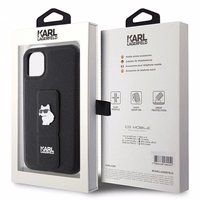 KARL LAGERFELD ümbris jaoks IPHONE 11 KLHCN61GSACHPK (Gripstand Saffiano choupette PIN) must