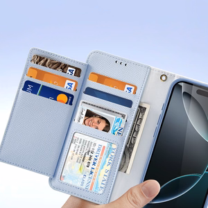 Dux Ducis Lawa Leather Ümbris jaoks iPhone 16 Pro Max with Detachable Magnetic Wallet - Sinine