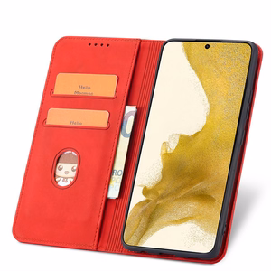 Magnet Fancy Ümbris jaoks Samsung Galaxy S23+ flip cover wallet stand punane