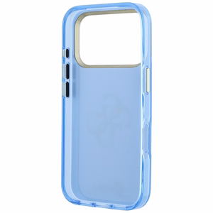 Guess IML 4G Script Metal ümbris seadmele iPhone 18 Pro Max / 17 Pro Max – helesinine
