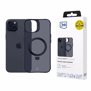 3mk Smoke Ümbris Mag&Stand jaoks Apple iPhone 15 plus - must