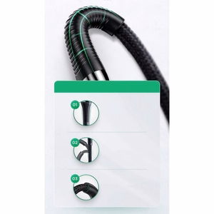 USB kaabel Joryoom S-1224K2 must Type-C / Lightning 120cm (kuni 20W)